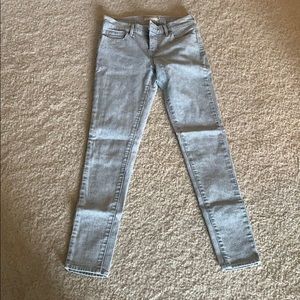 Levi’s railroad stripe skinny jeans